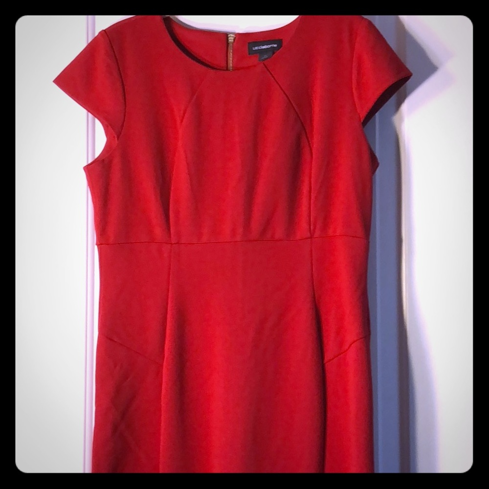 Sexy Red Liz Claiborne Sheath Dress 12